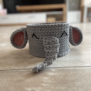 Horgolt játéktároló, állatos horgolt tároló, gyermekszobai tároló, gyermekszobai rendszerező - otthon & életmód - babaszoba, gyerekszoba - Meska.hu