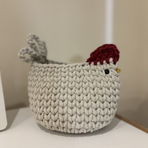 Horgolt tyúk tároló - ünnepi díszek, dekorációk - húsvéti díszek és dekorációk - húsvéti tálalás - Meska.hu