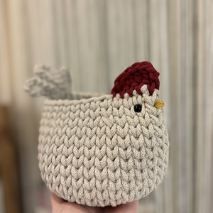 Horgolt tyúk tároló - ünnepi díszek, dekorációk - húsvéti díszek és dekorációk - húsvéti tálalás - Meska.hu