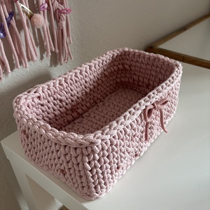 Horgolt pelenka tároló - baba - mama - pelenkázó, babafürdető kellékek - pelenkatároló (kosár, fali) - Meska.hu