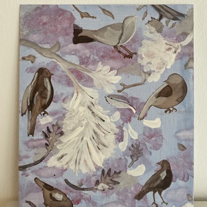 Madárkás akril kép 25 cm x 30 cm - Meska.hu
