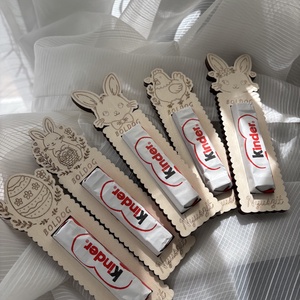 Húsvét csokoládé tartó óvoda ajándék, Ünnepi díszek, dekorációk, Húsvéti díszek és dekorációk, Húsvéti ajándékátadó, Gravírozás, pirográfia, MESKA