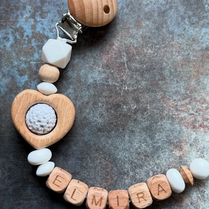 Cumilánc #03  Fehér, Baba - mama, Baba játékok, Cumilánc, Csomózás, Gyöngyfűzés, gyöngyhímzés, MESKA