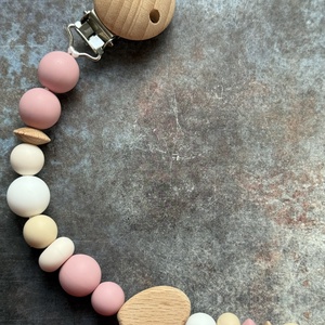 Cumilánc #09  mályva fehér vanília bézs , Baba - mama, Baba játékok, Cumilánc, Csomózás, Gyöngyfűzés, gyöngyhímzés, MESKA