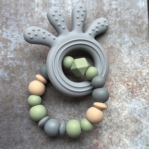 Polip r�góka #01 antracit zsálya karamell, Baba - mama, Baba játékok, Rágóka, , MESKA