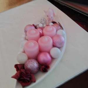 Asztali dísz adventre - karácsony - adventi díszek - adventi gyertyadíszek és koszorúdíszek - Meska.hu