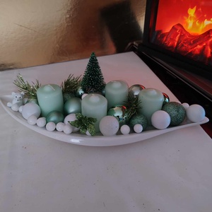 Asztali dísz adventre - karácsony - adventi díszek - adventi gyertyadíszek és koszorúdíszek - Meska.hu