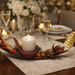 Asztali dekoráció - karácsony - karácsonyi lakásdekoráció - karácsonyi lakásdíszek - Meska.hu