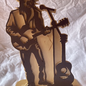 Country zenész portré asztaldísz - esküvő - dekoráció - asztaldísz - Meska.hu