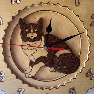 Cicás falióra - otthon & életmód - dekoráció - fali és függő dekoráció - falióra & óra - Meska.hu