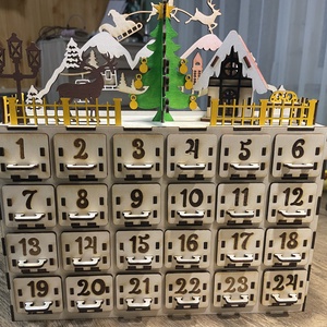 Adventi kalendárium , Karácsony, Adventi díszek, Adventi naptár, Famegmunkálás, MESKA