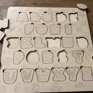 ABC puzzle, Játék & Sport, Készségfejlesztő és Logikai játék, Szín és formaválogató játékok, Famegmunkálás, MESKA