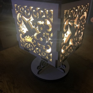 Madaras hangulat lámpa, Otthon & Életmód, Lámpa, Asztali lámpa, Famegmunkálás, MESKA