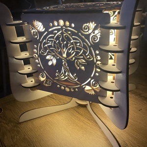 Hangulat asztali lámpa, Otthon & Életmód, Lámpa, Asztali lámpa, Famegmunkálás, MESKA