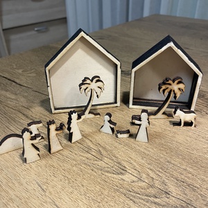 Mini betlehem - karácsony - karácsonyi lakásdekoráció - ünnepi asztaldekoráció - Meska.hu