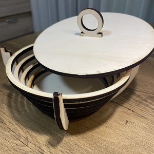 Fedeles asztali tároló, Kellékek & szerszámok, Hobby fa alapanyag, Tároló, Famegmunkálás, MESKA