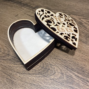 Szív  alakú tároló, Kellékek & szerszámok, Hobby fa alapanyag, Tároló, Famegmunkálás, MESKA