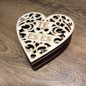 Szív  alakú tároló - kellékek & szerszámok - hobby fa alapanyag - tároló - Meska.hu