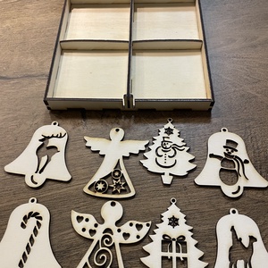 Karácsonyfadísz dobozban - karácsony - karácsonyi lakásdekoráció - karácsonyfadíszek - Meska.hu