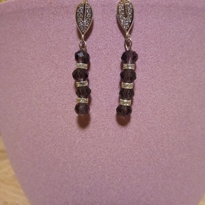 Cirkonia leveles fülbevaló, Ékszer, Fülbevaló, Lógó fülbevaló, Ékszerkészítés, MESKA