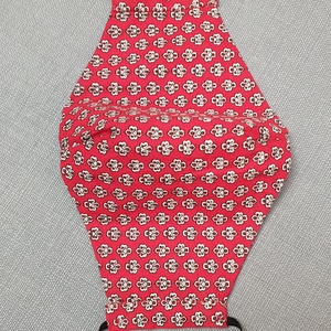 Nyári piros textil arcmaszk, vidám mintás pamut arcmaszk, 2 rétegű maszk - női - női - Meska.hu