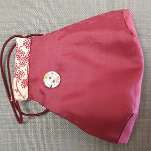 Alkalmi maszk, püspöklila női arcmaszk, textil női maszk, 2 rétegű mintás maszk - női - női - Meska.hu