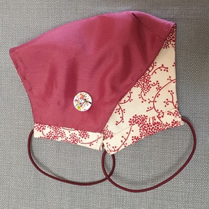 Alkalmi maszk, püspöklila női arcmaszk, textil női maszk, 2 rétegű mintás maszk - Meska.hu