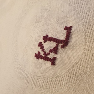 Egyedi vintage kenyérzsák, monogramos textil zsák, fehérnemű zsák, hímzett gombos zsák - otthon & életmód - konyhafelszerelés, tálalás - Meska.hu