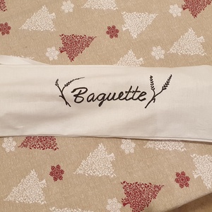 Textil baguette zsák felirattal, vállra akasztható pamut baguette zsák, fehér baguette zsák - táska & tok - bevásárlás & shopper táska - kenyeres zsák - Meska.hu