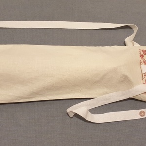 Pamut baguette zsák, vállra akasztható baguette zsák, fehér textil baguette zsák - táska & tok - bevásárlás & shopper táska - kenyeres zsák - Meska.hu
