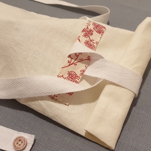 Pamut baguette zsák, vállra akasztható baguette zsák, fehér textil baguette zsák - Meska.hu
