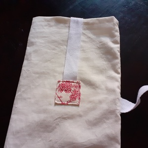 Pamut baguette zsák, vállra akasztható baguette zsák, fehér textil baguette zsák - táska & tok - bevásárlás & shopper táska - kenyeres zsák - Meska.hu