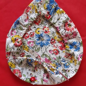 Nyári vintage nyereghuzat, virágos textil kerékpárhuzat katicabogárral - játék & sport - sport és kikapcsolódás - kerékpározás - nyereghuzat - Meska.hu