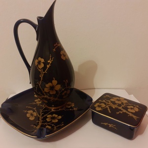 Hollóházi porcelán kancsó, együttes - művészet - más művészeti ág - Meska.hu