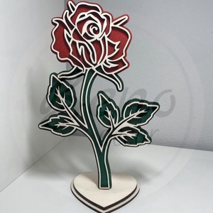 3D-s festett rózsa, Otthon & Életmód, Dekoráció, Dísztárgy, Gravírozás, pirográfia, MESKA