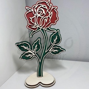 3D-s festett rózsa - otthon & életmód - dekoráció - dísztárgy - Meska.hu