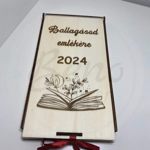 Pénz/utalványátadó doboz ballagásra, Otthon & Életmód, Dekoráció, Asztal és polc dekoráció, Díszdoboz, Gravírozás, pirográfia, MESKA