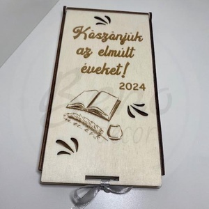 Pénz/utalványátadó doboz ballagásra, Otthon & Életmód, Dekoráció, Asztal és polc dekoráció, Díszdoboz, Gravírozás, pirográfia, MESKA