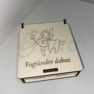 Fogtündér doboz, Otthon & Életmód, Tárolás & Rendszerezés, Doboz, Gravírozás, pirográfia, MESKA