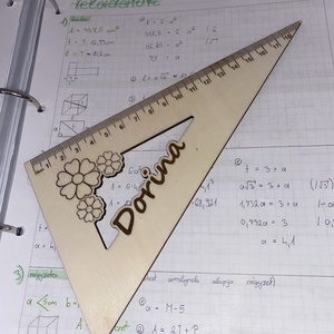 Személyre szabható derékszögű vonalzó - otthon & életmód - papír, írószer - ceruza & toll - Meska.hu