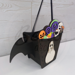 Halloween-i cukorkagyűjtő kosár - otthon & életmód - dekoráció - halloween - halloweeni dekoráció - Meska.hu