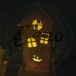Halloween-i teamécses házikó - otthon & életmód - dekoráció - halloween - halloweeni dekoráció - Meska.hu