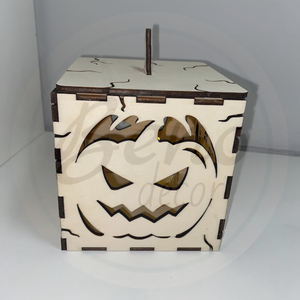 Halloween-i lámpás tök és ház mintával - otthon & életmód - dekoráció - halloween - halloweeni tök - Meska.hu