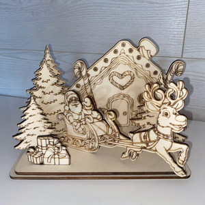 Mézeskalácsházikós karácsonyi dekoráció - karácsony - karácsonyi lakásdekoráció - karácsonyi lakásdíszek - Meska.hu