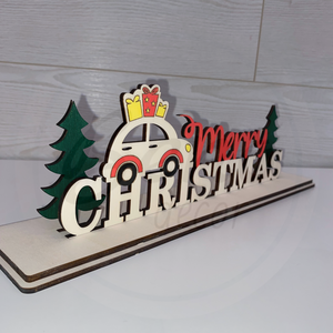 Merry Christmas asztali dekoráció - karácsony - karácsonyi lakásdekoráció - karácsonyi lakásdíszek - Meska.hu