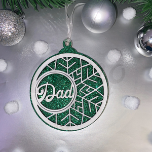 Karácsonyfadísz - Apa/Dad felirat - karácsony - karácsonyi lakásdekoráció - karácsonyfadíszek - Meska.hu