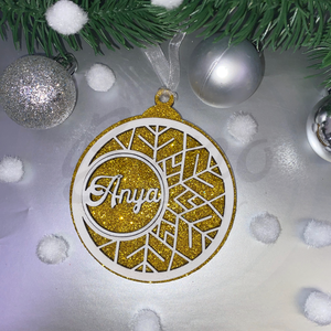 Karácsonyfadísz - Anya/Mom felirat, Karácsony, Karácsonyi lakásdekoráció, Karácsonyfadíszek, Gravírozás, pirográfia, MESKA