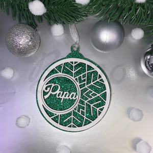 Karácsonyfadísz - Papa felirat - Meska.hu