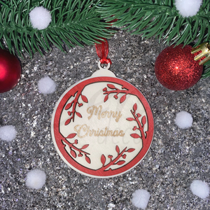 Karácsonyfadísz - Boldog Karácsonyt/Merry Christmas felirat, Karácsony, Karácsonyi lakásdekoráció, Karácsonyfadíszek, Gravírozás, pirográfia, MESKA