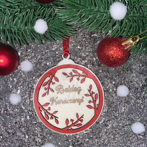 Karácsonyfadísz - Boldog Karácsonyt/Merry Christmas felirat - karácsony - karácsonyi lakásdekoráció - karácsonyfadíszek - Meska.hu